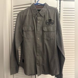 Harley Davidson Motor Clothes Long Sleeved Shirt Large